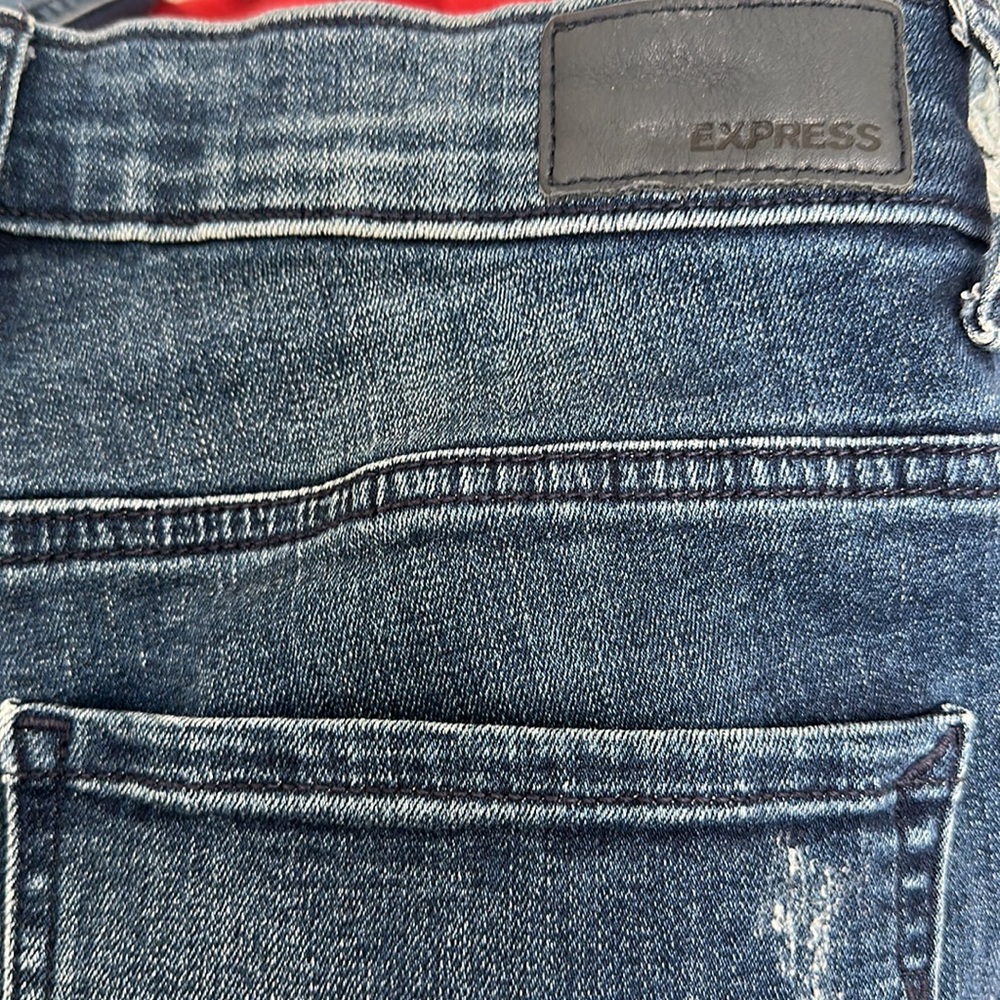 Express ankle high rise distressed jeans - Picture 5 of 6